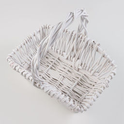 Корзина плетёная для хранения Tasa, из лозы, с ручкой, белая, набор 3 шт.