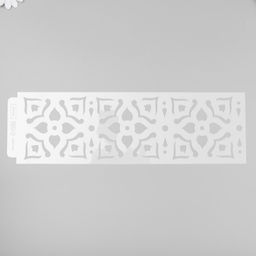 Трафарет бордюрный пластик «Геометрические цветы», 40×12 см