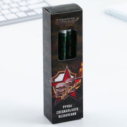 Цена за 10 шт. Ручка пиши стирай синяя паста 0.5 мм с колпачком 23 февраля - Artfox фото 7