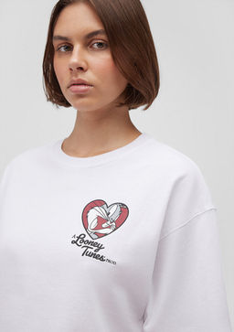 Bugs Bunny Bask?l? Beyaz Tisort - Mavi фото 5