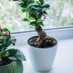 Цена за 2 шт. Кашпо для цветов, d=17 см, 2.7 л, пластик, белое