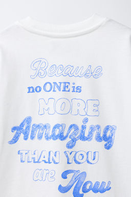 CAMISETA TEXTO / Blanco - Zara фото 4