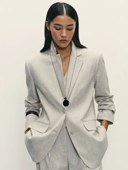 Однобортный жакет из смесовой вискозы / Zarina