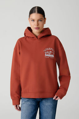 Арт. 15126 Худи женское с капюшоном  44-52  (5 шт) Цвет:терракотовый