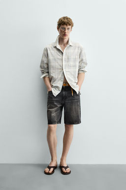 BERMUDA DENIM RELAXED FIT / Gris oscuro