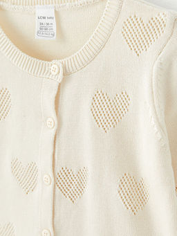 Bisiklet Yaka Uzun Kollu Kendinden Desenli K?z Bebek Triko H?rka - Waikiki фото 2