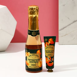 Новогодний подарочный набор косметики Аромат праздника, гель для душа шампанское 250 мл и крем для рук 30 мл, Чистое счастье  фото 3