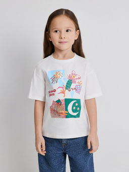 ACOOLA / Футболка детская для девочек Klarita белоснежный