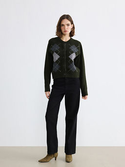 Baklava Desenli Kad?n Triko H?rka