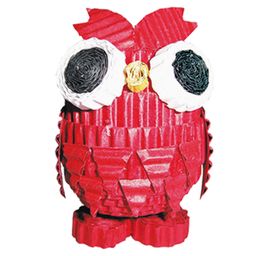 Цена за 2 шт. Набор для детского творчества арт.23889/48 из цветного картона Совенок и клея (ПВА) - 10мл, инструкция (16*7 см)