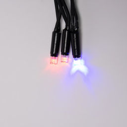 ULD-B3010-200/TBK MULTI IP67 Бахрома светодиодная с эффектом мерцания, 3м. Соединяемая. 200 светодиодов. Разноцветный свет. Провод черный. TM Uniel. - Volpe фото 3
