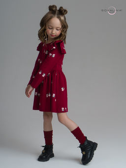 Платье Фея лютики бордо - Sovalina фото 25