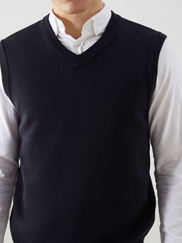 Standart Kal?p V Yaka Erkek Triko S?veter