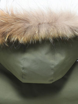 Парка зимняя подростковая для мальчика с капюшоном и мехом цвета хаки 9535Kh - Mtforce фото 12