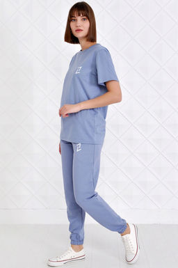 Арт. 2349 Костюм женский лила 44-52 (5 шт) Цвет:верх- лила, низ- лила