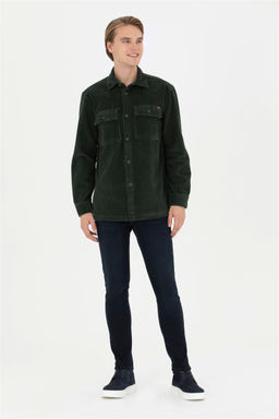 Мужская зеленая рубашка с длинным рукавом - U.s. polo assn фото 4