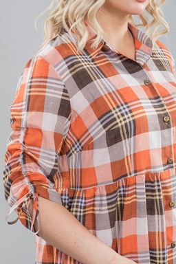 Платье 1175 рыжая клетка - Novita фото 5