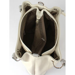 Сумка женская искусственная кожа ADEL-319, 1 отд, плечевой ремень, бежевый/серый флотер 259114 - Adelia фото 3