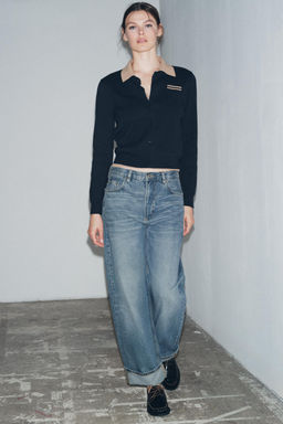 ZW COLLECTION BAGGY MID-WAIST JEANS