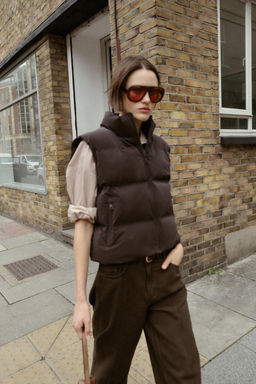 RUBBERISED PUFFER GILET - Zara фото 4