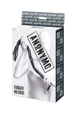 Флоггер Anonymo #0005, PU кожа, черный, 64 см - Toyfa фото 9
