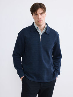Polo Yaka Erkek Sweatshirt