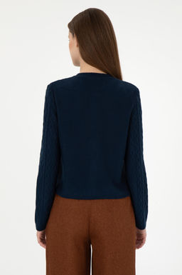 Женский темно-синий трикотажный кардиган Неожиданная скидка в корзине - U.s. polo assn фото 5