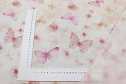 Вискоза с хлопком Акварельные бабочки, ш.1.45м, хл-70%, вискоза-30%, 85гр/м.кв - Купава фото 7