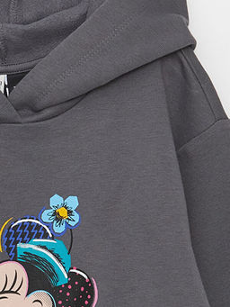 Minnie Mouse Bask?l? K?z ?ocuk Hoodie ve E?ofman Alt? - Waikiki фото 3