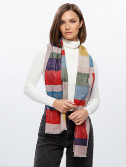 Палантин жен. шерсть+шелк 65х155 JG43-8286-19 - Eleganzza фото 3