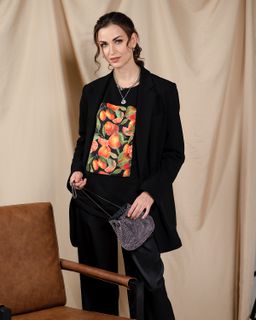 Удлинённый свитшот со вставкой ASTP052, джемпер, футер - Sahar art lab фото 6