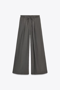 LINEN BLEND TROUSERS - Zara фото 14