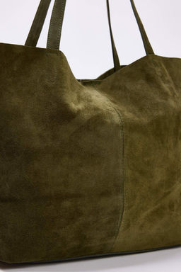 Koyu Kahverengi Premium Hakiki Deri Suet Kad?n Maksi Boy Omuz Cantas? TAKAW26OC00041 - Trendyolmilla фото 11