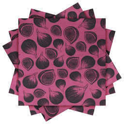 Полет за мечтой К Комплект столовый 4пр: салфетка сервировочная 45х45см, хлопок Премиум 186г/м2, фиолетовый/белый, Домашняя мода (Россия)  фото 2