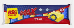 BIG CITY губки кухонные крупнопористые MAX 90*60*35(10шт)