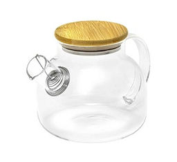 Чайник 900/1000 мл. "БОЧОНОК" из жаропроч.ст. с бамб.кр., арт 05095, нр-10022