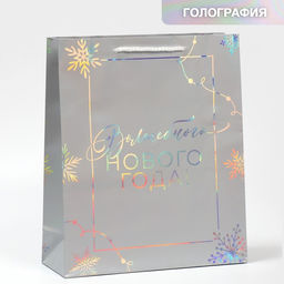 Пакет голографический вертикальный Волшебство, 26 32 9 см