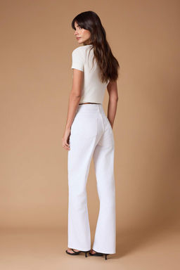 TRENDYOLMILLA Beyaz Yuksek Bel Wide Leg Jeans TWOSS24JE00140  фото 16