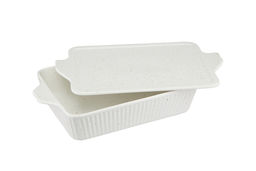 Форма для запекания, 28х20 см, с крышкой, фарфор P, прямоугольная, молочная, в крапинку, Speckle - Maxwell & Williams фото 2