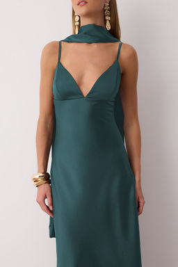 Kahverengi Sal Detayl? Saten Dokuma Maxi Abiye Gece Mezuniyet Elbisesi TPRSS25EL00312 - Trendyolmilla фото 16