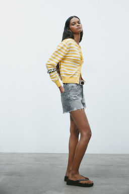 STRIPED KNIT CARDIGAN - Zara фото 4