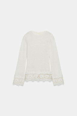 GUIPURE COMBINATION T-SHIRT - Zara фото 21