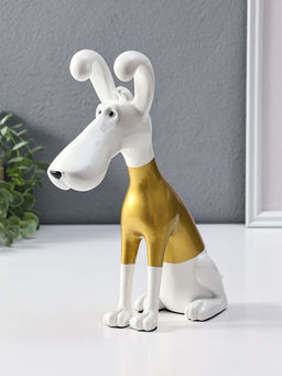 Сувенир полистоун "Пёсик в золотой кофточке" 9х22х26,5 см