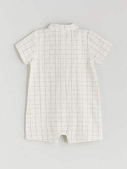 G?mlek Yaka ?izgili Erkek Bebek Tulum