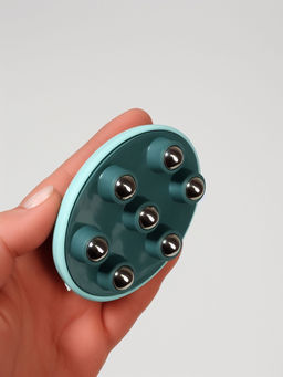 Массажёр для тела, универсальный, 7 шариков, 8×6×6 см, зелёный