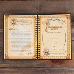 Родословная книга Книга семьи, 30 листов, 24,5 х 29,2 см - Семейные традиции фото 5