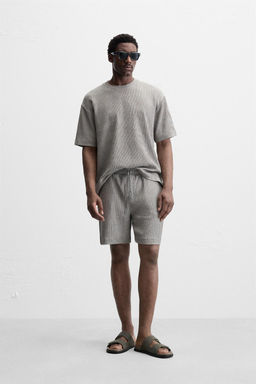 RELAXED FIT JACQUARD BERMUDA SHORTS - Zara фото 33