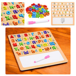 Игра развивающая "Алфавит" с доской для рисования