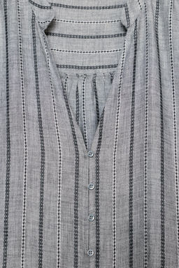 WOVEN STRIPED BLOUSE - Zara фото 7
