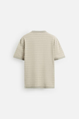 STRIPED KNITTED COTTON-LINEN T-SHIRT - Zara фото 7